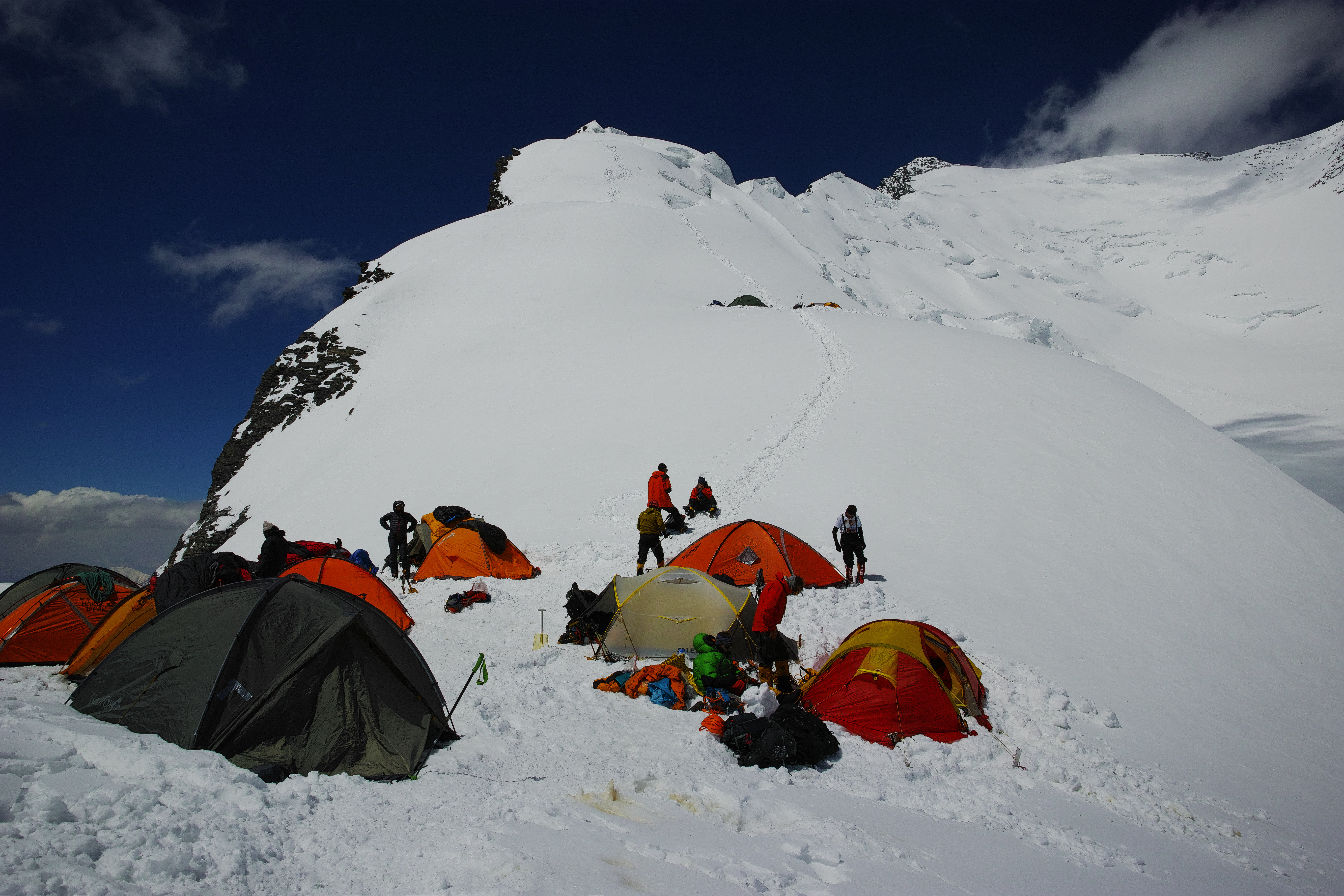 Climb to the Second Camp of Korzhenevskaya Peak