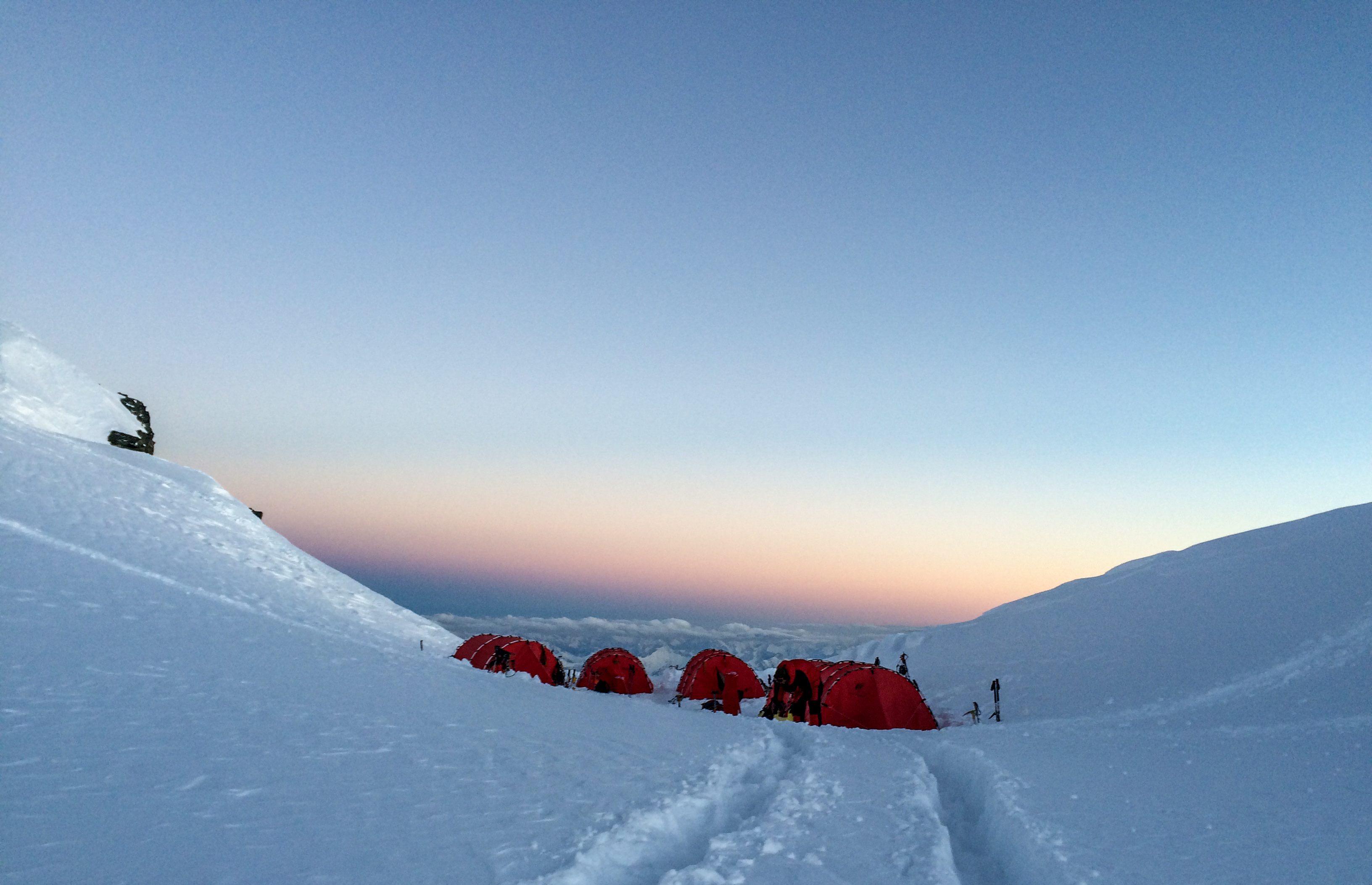 Climb to the Second Camp of Korzhenevskaya Peak
