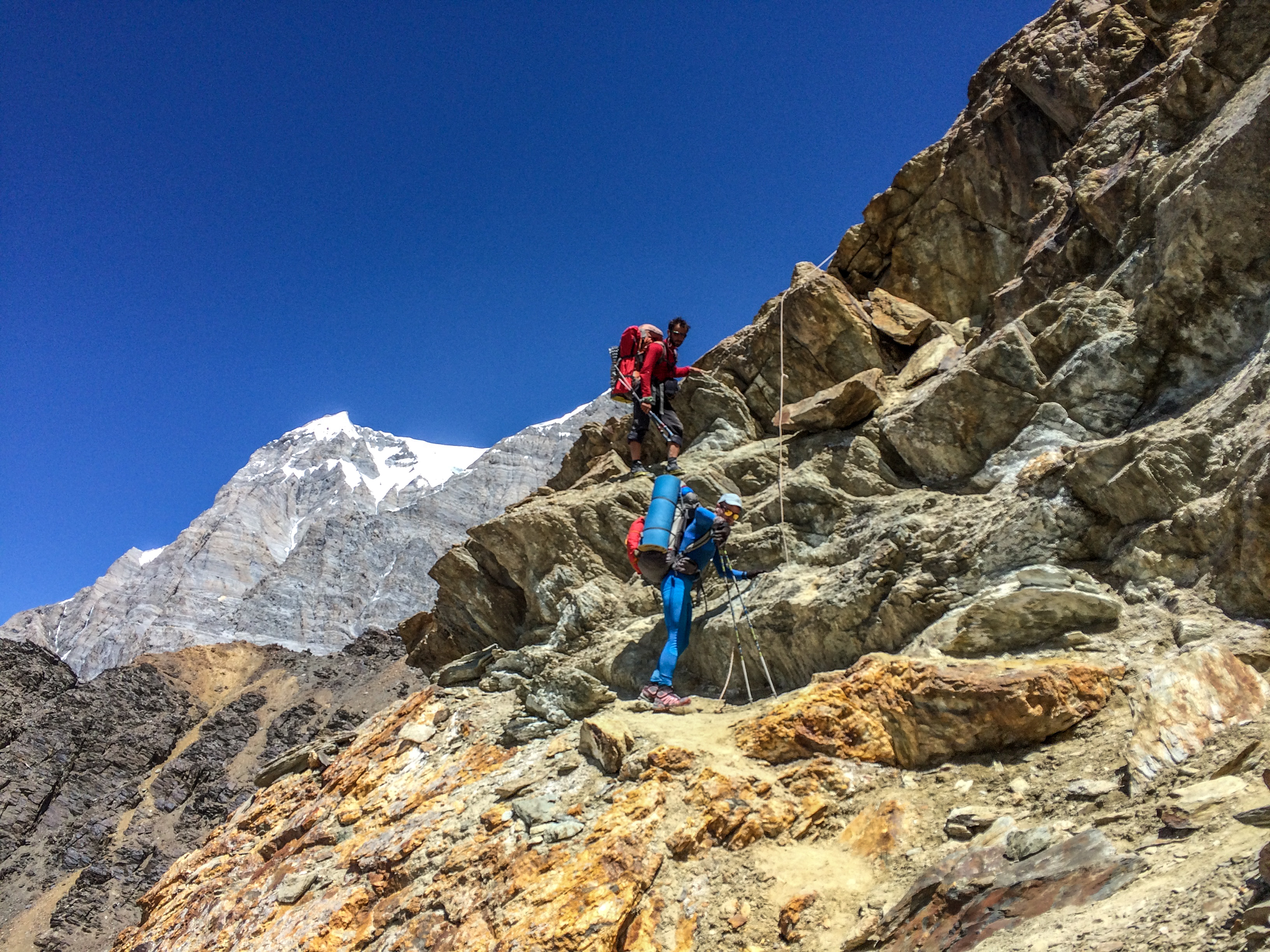 Climb to the First Camp of Korzhenevskaya Peak