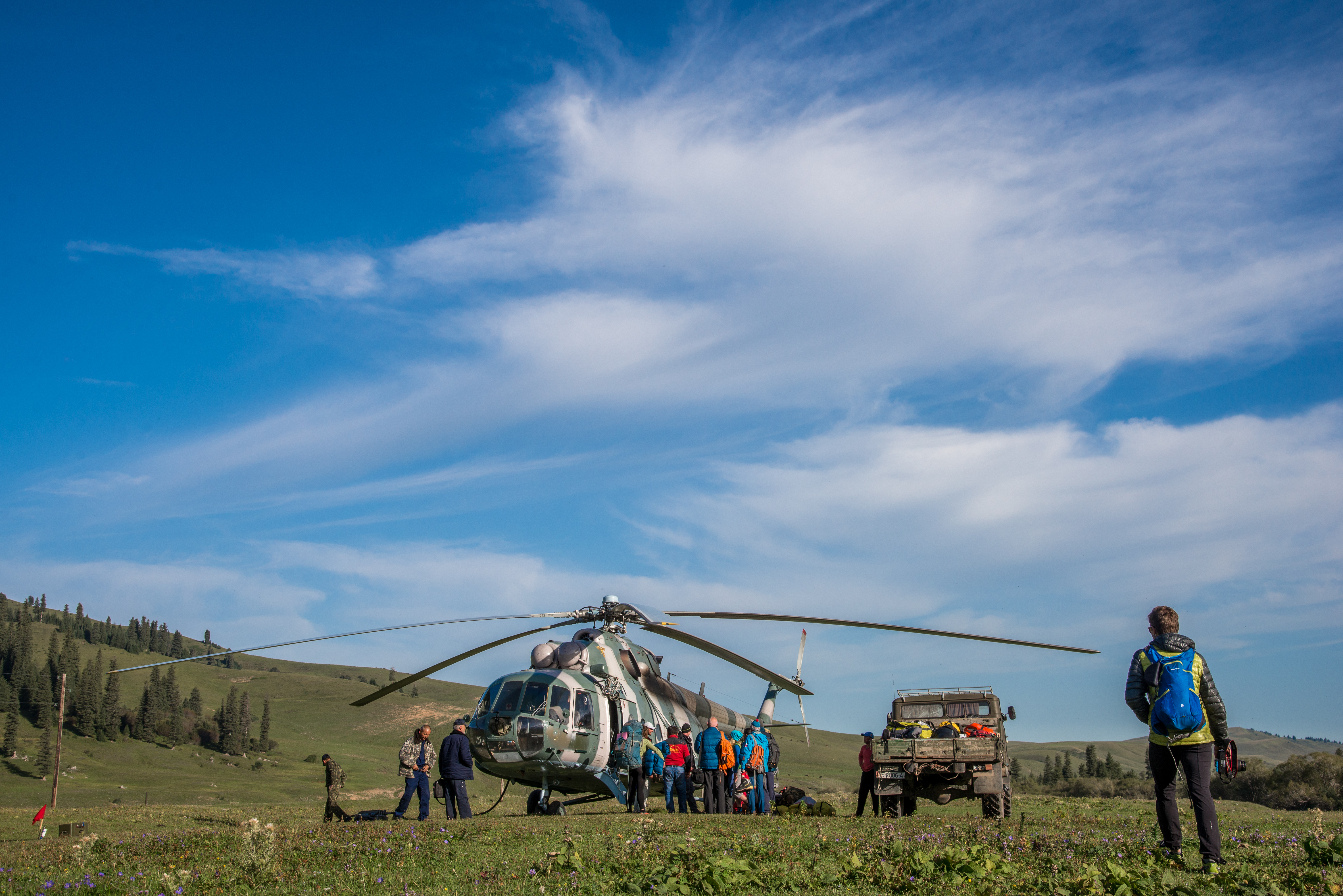 Flight to the Base Camp