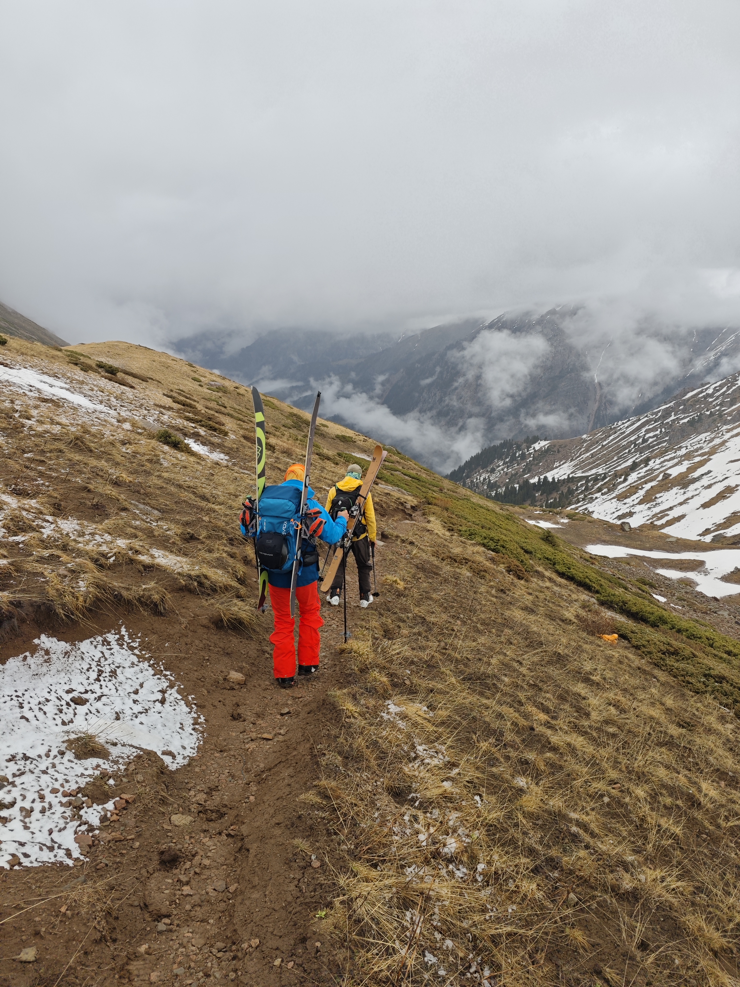 Arrival, transfer to the mountains, and acclimatisation ski tour