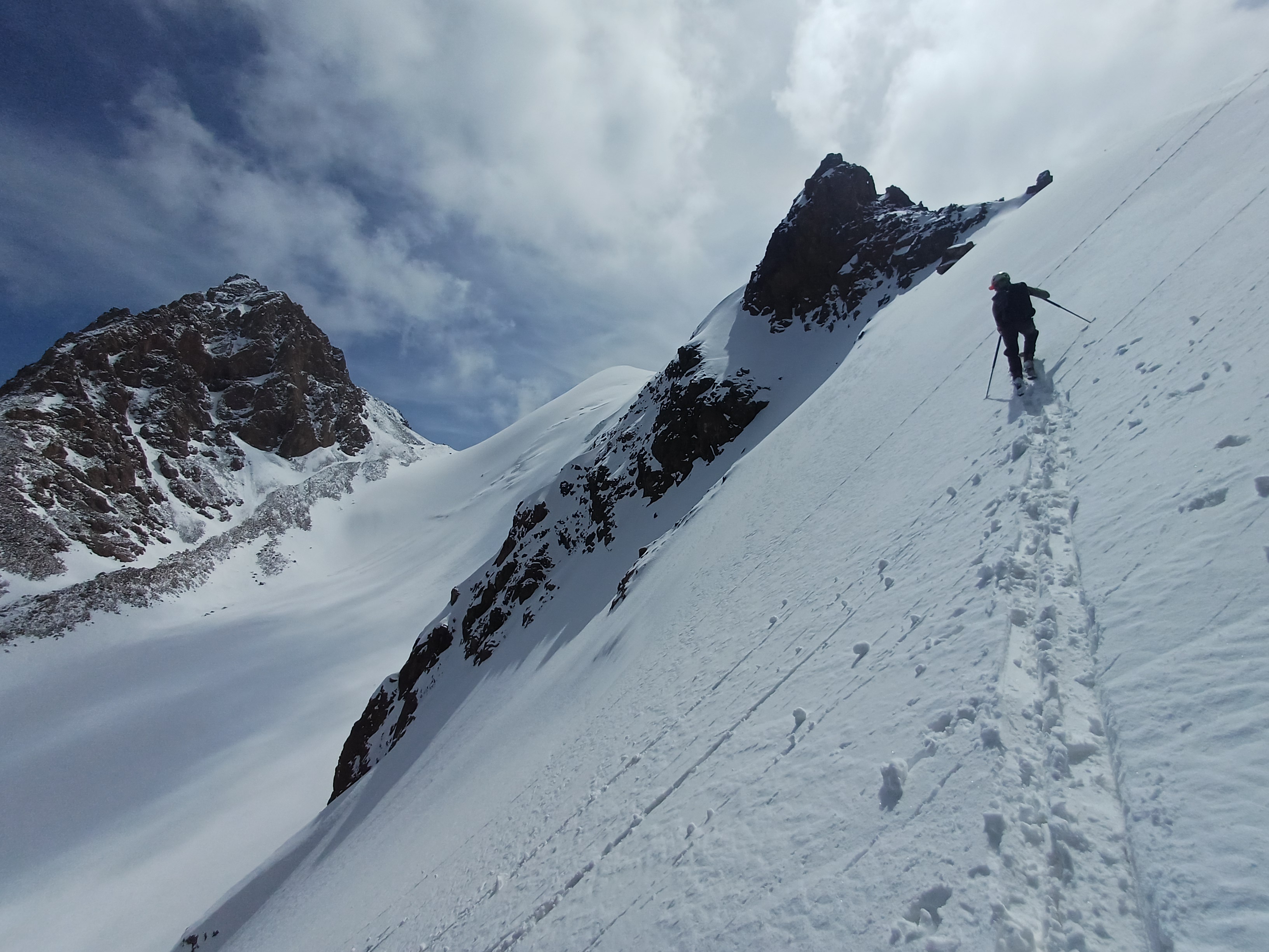 Ski touring around the Bogdanovich Glacier